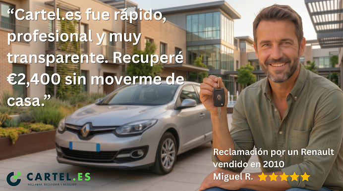 Testimonio de Miguel R. — recuperó €2.400 con Cartel.es